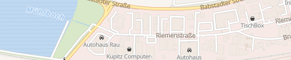 Karte BMW Autohaus Heermann und Rhein Bad Rappenau