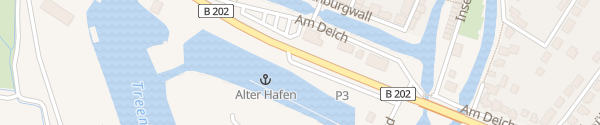 Karte Parkplatz Alter Hafen P3 Friedrichstadt