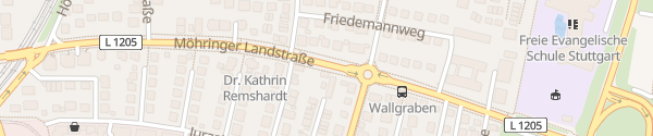 Karte Möhringer Landstraße 96 Stuttgart