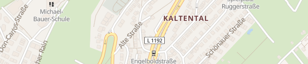 Karte U-Haltestelle Engelboldstraße Stuttgart