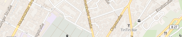 Karte Falbenhennenstraße Stuttgart