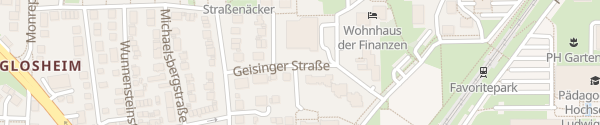 Karte Geisinger Straße Ludwigsburg