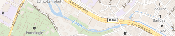 Karte Lederstraße Reutlingen