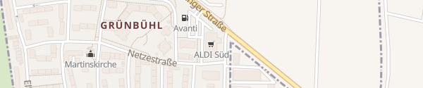 Karte ALDI Süd Aldinger Straße Ludwigsburg