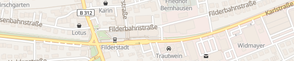 Karte P+R Parkhaus Filderstadt