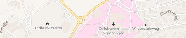 Karte SRH Krankenhaus Sigmaringen Sigmaringen