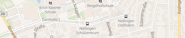 Karte Hallenbad Nellingen Ostfildern