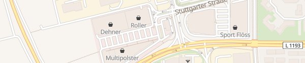 Karte Supercharger Waiblinger Tor/KGAL Fachmarktzentrum Waiblingen