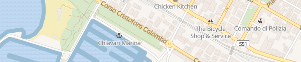 Karte Corso Cristoforo Colombo Chiavari