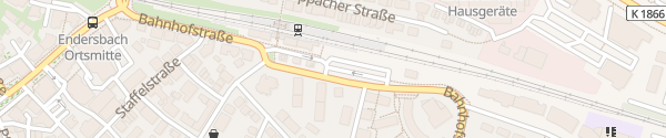 Karte Endersbacher Bahnhof Weinstadt