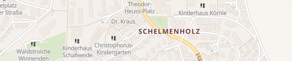 Karte Theodor-Heuss-Platz Schelmenholz Winnenden
