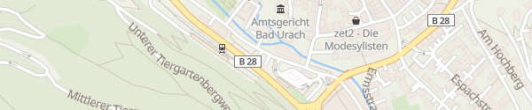 Karte Busbahnhof Bad Urach