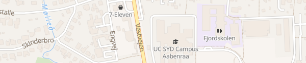 Karte UC SYD Campus Aabenraa