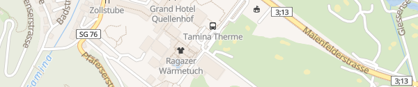 Karte Parkhaus Tamina Therme & Casino Bad Ragaz