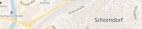 Karte Parkplatz An der Mauer Schorndorf