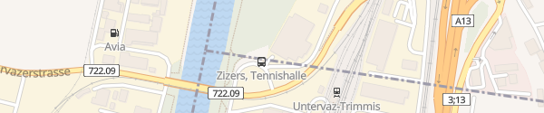 Karte Hotel Sportcenter Fünf-Dörfer Zizers