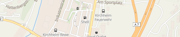 Karte Shell Tankstelle SVG-Autohof Kirchheimer Dreieck Kirchheim