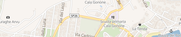 Karte Viale Colombo Cala Gonone