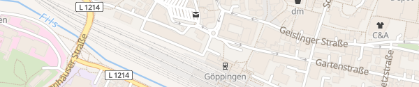 Karte deer eCarsharing am Bahnhof Göppingen