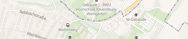 Karte RWU Hochschule Ravensburg-Weingarten Weingarten