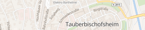 Karte Landratsamt Main-Tauber-Kreis Tauberbischofsheim