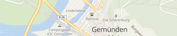 Karte E-Bike Ladesäule Rathaus Gemünden am Main