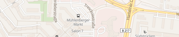 Karte Park+Ride Parkplatz Mühlenberger Markt Hannover