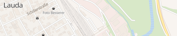 Karte P+R Parkplatz Bahnhof Lauda Lauda-Königshofen