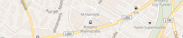 Karte INTERSPAR Tiefgarage Bregenz