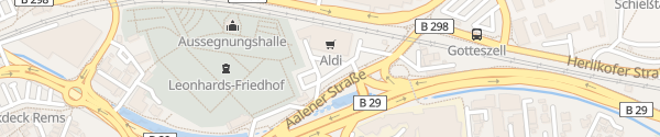 Karte ALDI Süd Aalener Straße Schwäbisch Gmünd