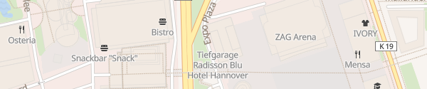 Karte Radisson Blu Hotel Hannover