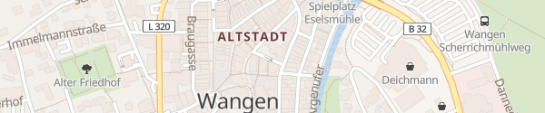 Karte Hafnergasse Wangen im Allgäu