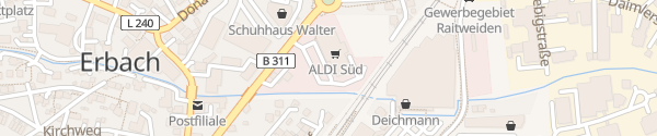 Karte ALDI Süd Erbach