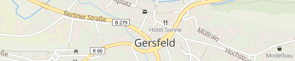 Karte Stadtzentrum Gersfeld