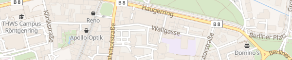 Karte Wallgasse Würzburg