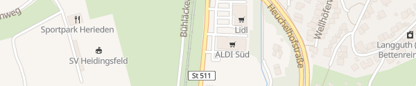 Karte ALDI Süd Stuttgarter Straße Würzburg