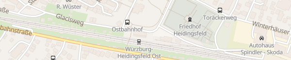 Karte Bahnhof Heidingsfeld Ost Würzburg