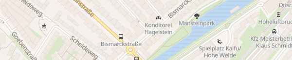 Karte Bismarckstraße, Ecke Gneisenaustraße Hamburg