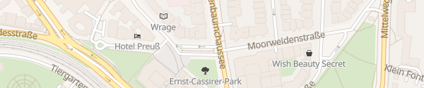 Karte Moorweide Ernst-Cassirer-Park Hamburg