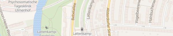 Karte U-Bahnstation Lattenkamp Hamburg